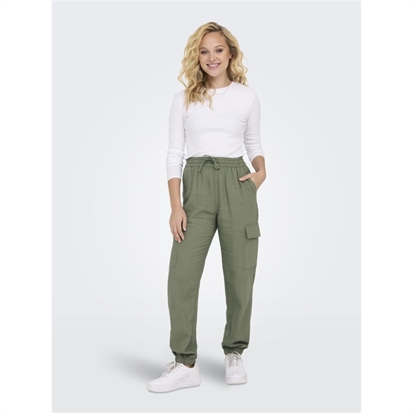ONLY pantalone cargo in lino da donna 15310987 _4