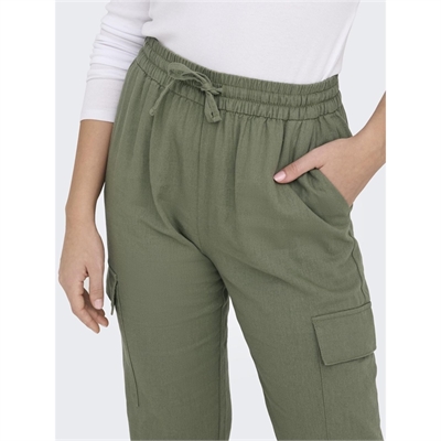 ONLY pantalone cargo in lino da donna 15310987 _5
