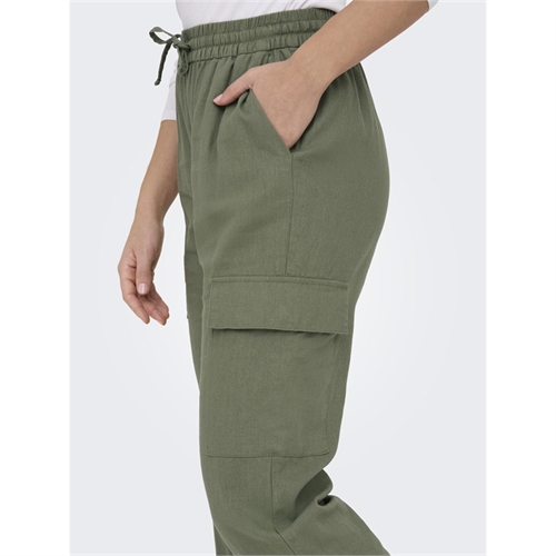 ONLY pantalone cargo in lino da donna 15310987 _7