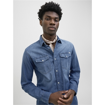 JACK&JONES camicia in jeans uomo jjesheridan shirt denim  8
