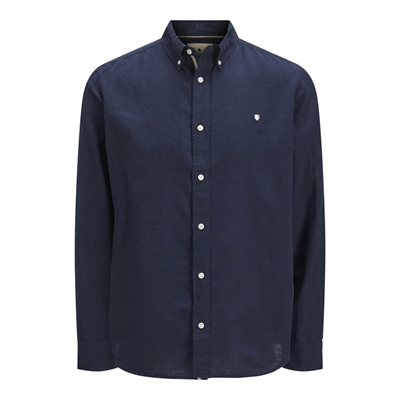 JACK&JONES camicia misto lino manica lunga uomo 12270088