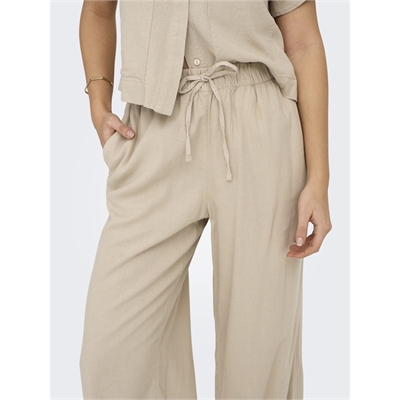 ONLY - ONLCARO Pantalone donna in lino a palazzo _5