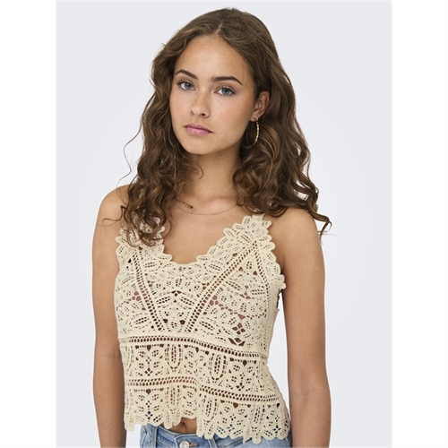 top-senza-maniche-cotone-crochet-only-onlperi-cloud-dancer-15351034