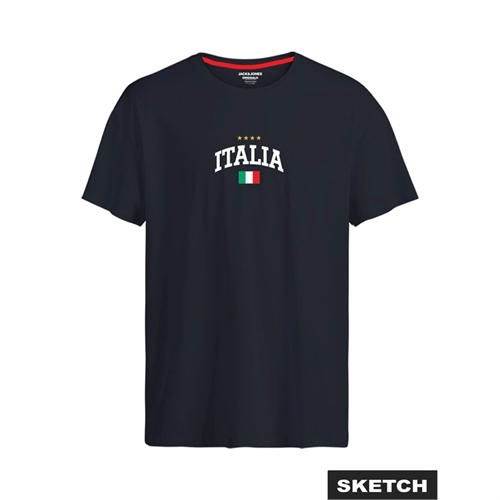 Italia-t-shirt-uomo-jackjones-relaxed-fit-stampa-girocollo-cotone