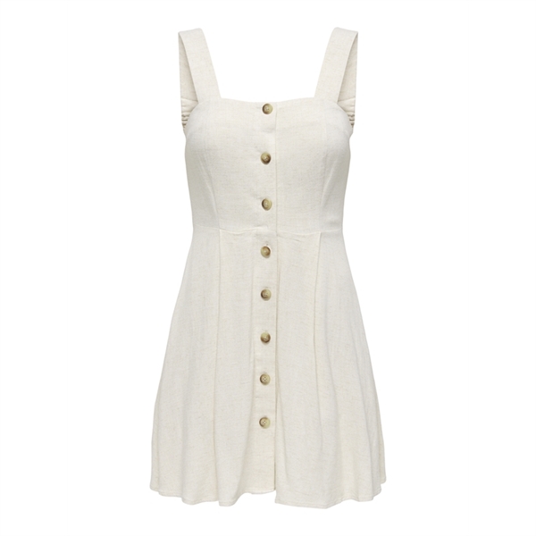 only-vestito-corto-donna-siesta-lino-viscosa-bottoni-loose-fit