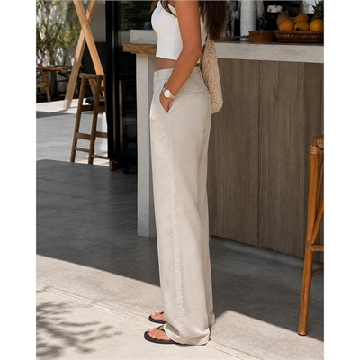 Pantaloni Donna Only Aris Life Straight Fit – Vita Media in Viscosa EcoVero Eleganti