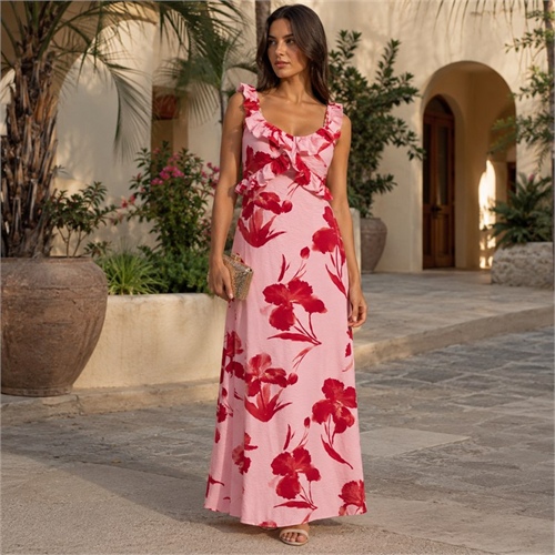 abito-lungo-donna-only-fantasia-senza-maniche-volant-regular-fit-15372511