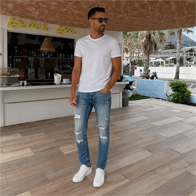 JACK&JONES glenn original jeans strappati 12237257
