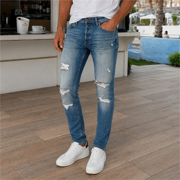 JACK&JONES glenn original jeans strappati 12237257