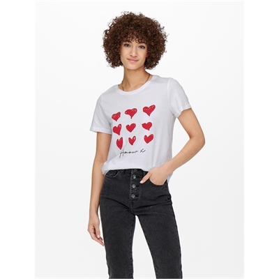 ONLY t-shirt top heart 15255904 amore _7