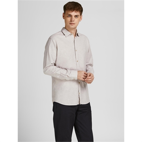 JACK&JONES camicia uomo logo beige _7