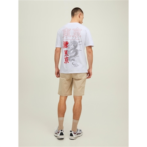 JACK&JONES t-shirt girocollo stampa japan 12210322 bianco_6