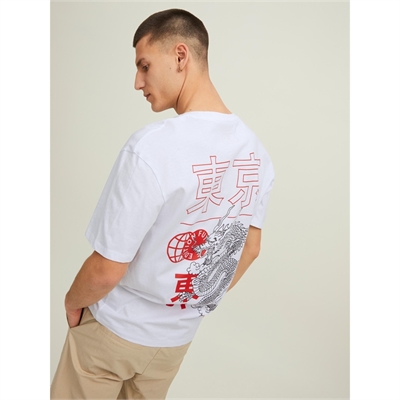 JACK&JONES t-shirt girocollo stampa japan 12210322 bianco_8