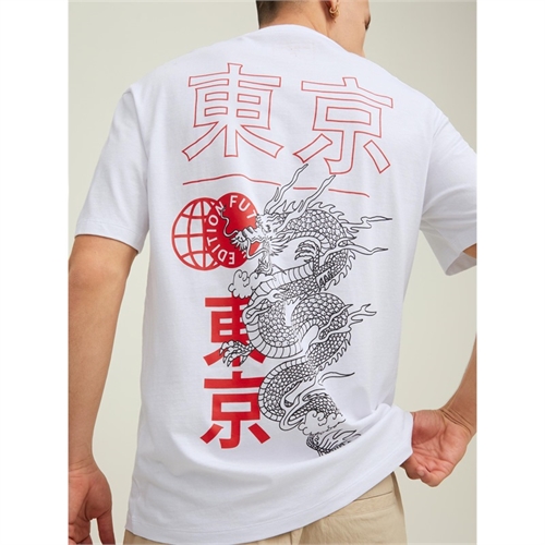 JACK&JONES t-shirt girocollo stampa japan 12210322 bianco_3