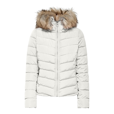 ONLY piumono con cappuccio e pòellicciotto da donna 15158943 bianco _15158943