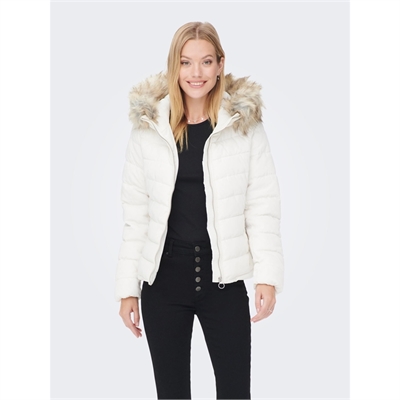 ONLY piumono con cappuccio e pòellicciotto da donna 15158943 bianco 3_3