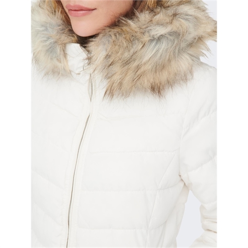 ONLY piumono con cappuccio e pellicciotto da donna 15158943 bianco _7