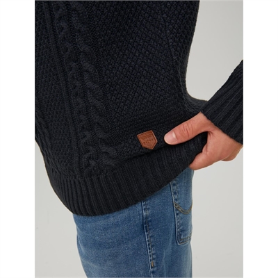 JACK&JONES pullover maglione uomo con dettagli 12220809 blu_3