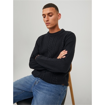 JACK&JONES pullover maglione uomo con dettagli 12220809 blu_5