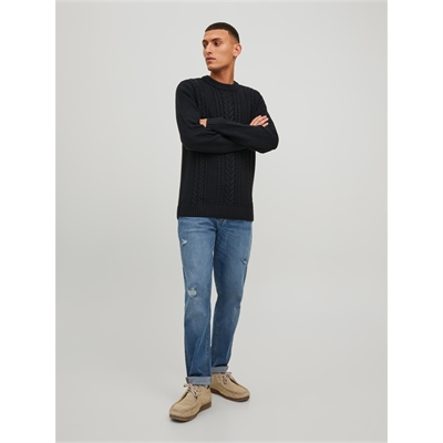 JACK&JONES pullover maglione uomo con dettagli 12220809 blu _4