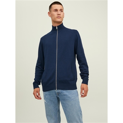 JACK&JONES pullover uomo full zip maglia _12220796 blu _3