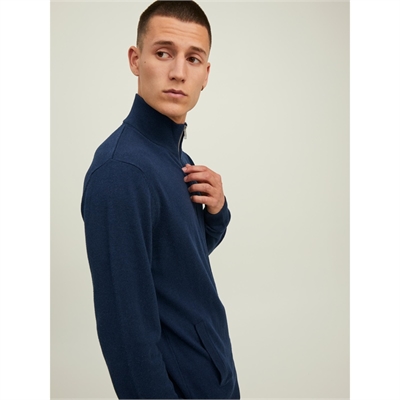 JACK&JONES pullover uomo full zip maglia _12220796 blu _4