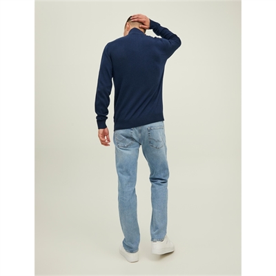 JACK&JONES pullover uomo full zip maglia _12220796 blu _6