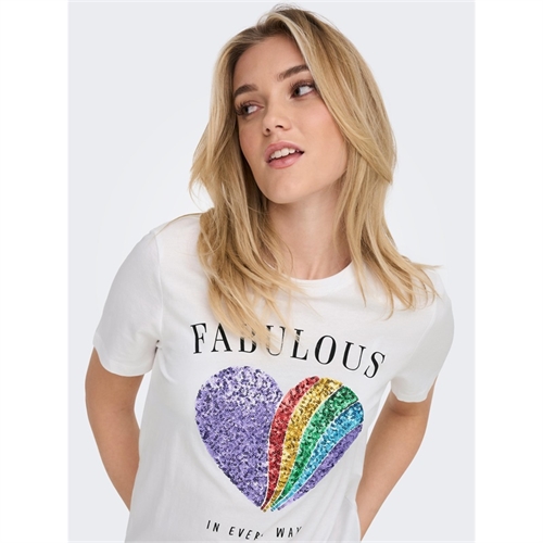 ONLY t-shirt maglietta mezza manica Springsummer_4150326_15286647_3 bianco _15286647_6