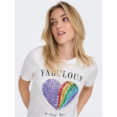 ONLY t-shirt maglietta mezza manica Springsummer_4150326_15286647_3 bianco _15286647_6