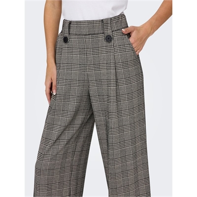 ONLY pantalone invernale a palazzo a quadri onlsania jaquard 15301395_5