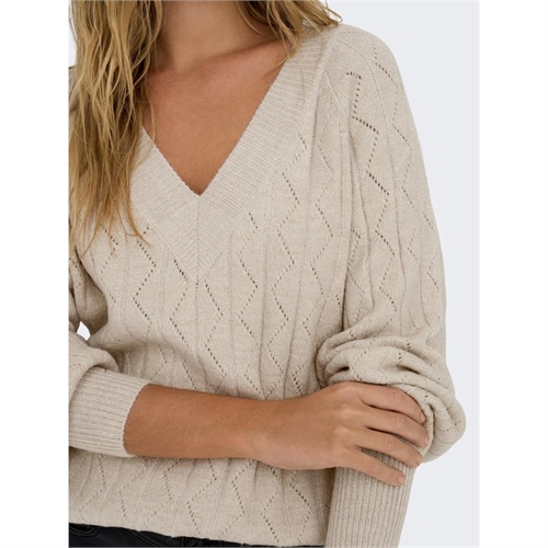 ONLY pullover donna collo a v glitter 15302173